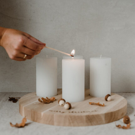 Kulatý svícen na 4 svíčky Merry Christmas_3