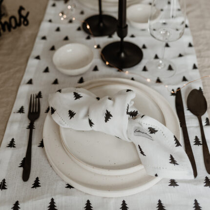 Lněné ubrousky stromečky set 4 ks_2