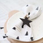 Lněné ubrousky stromečky set 4 ks_3