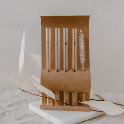 Skleněná brčka léto 13 cm set 4 ks _2