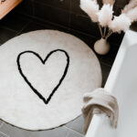 Kulatý koberec srdce 140 cm 3