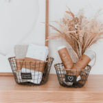 Kulatý úložný košík drátěný 25 cm