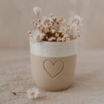 Hrnek z kameniny velké srdce 320 ml 2